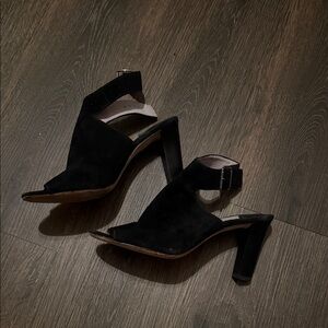 Johnston & Murphy Black Suede Heels